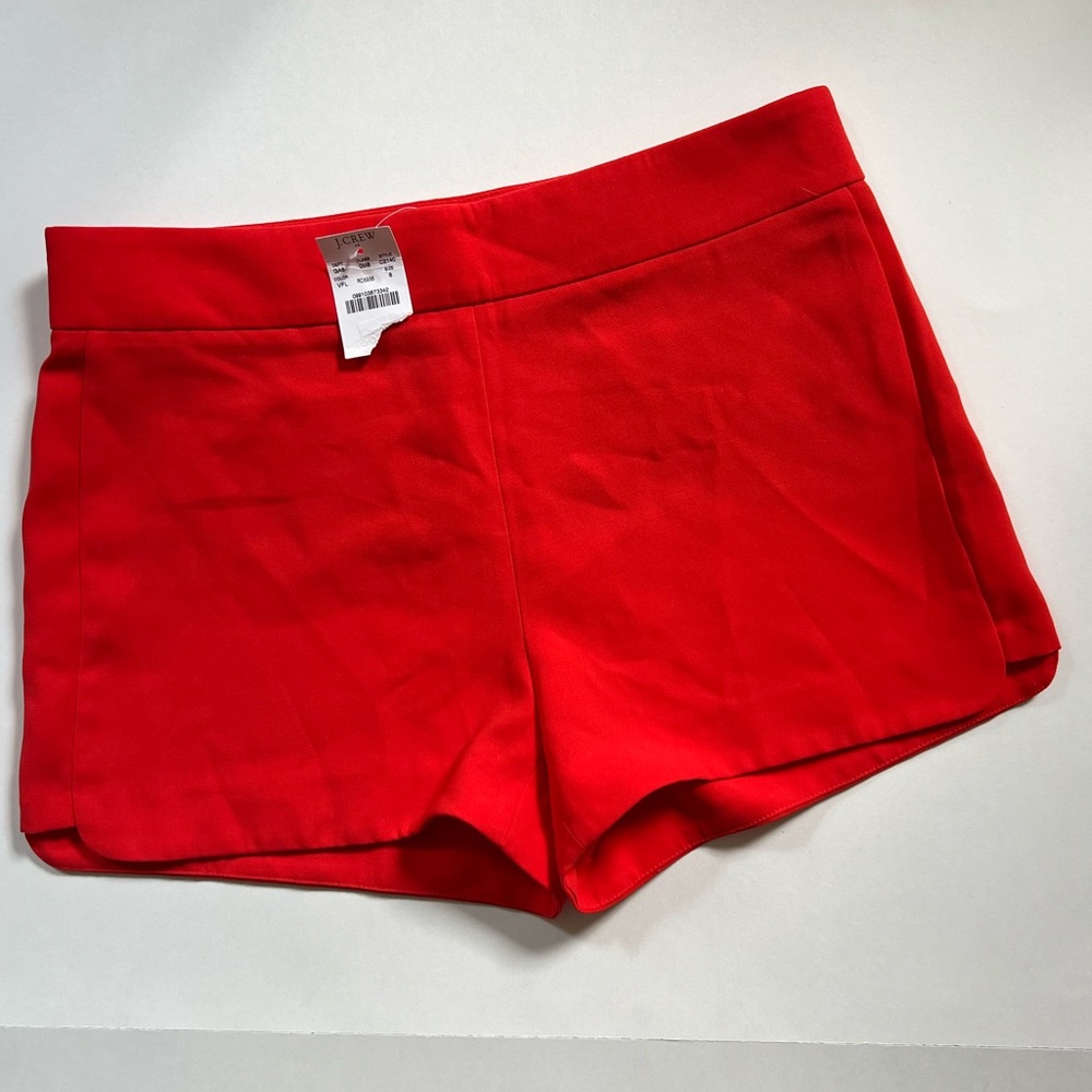 J.Crew Factory Red Orange High Rise Drapey Shorts